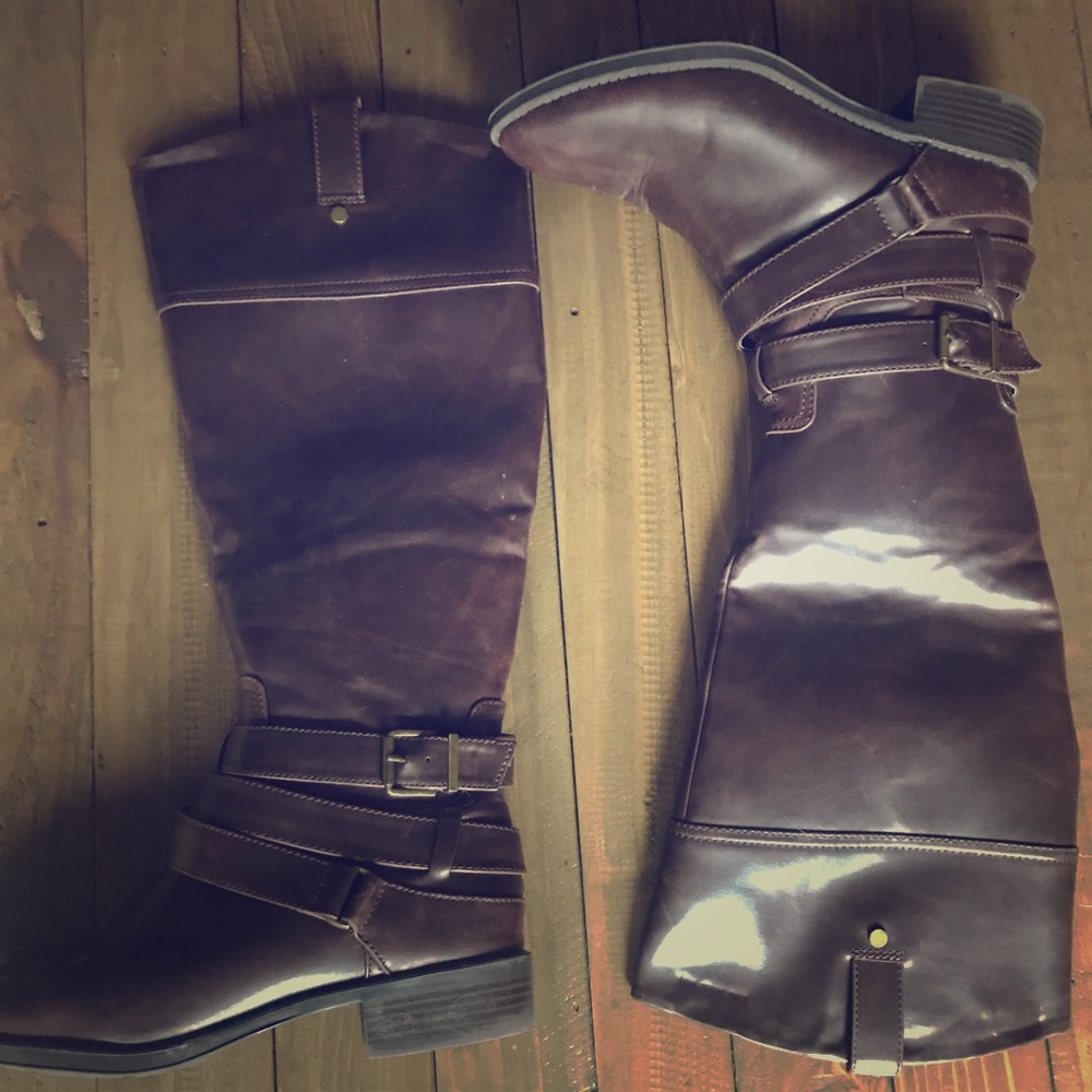 Everything must go! Brown Zipper Calf Boots